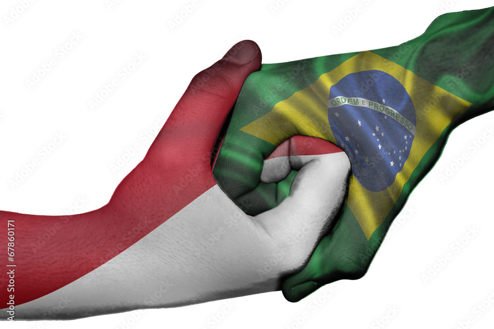 Handshake between Indonesia and Brazil