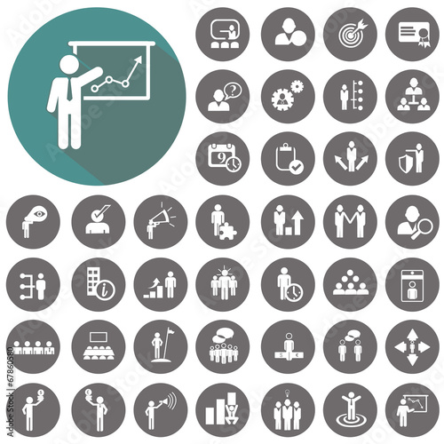 Business and management icons set. Illustration eps10