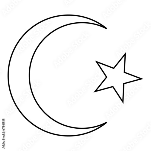 Star and crescent icon