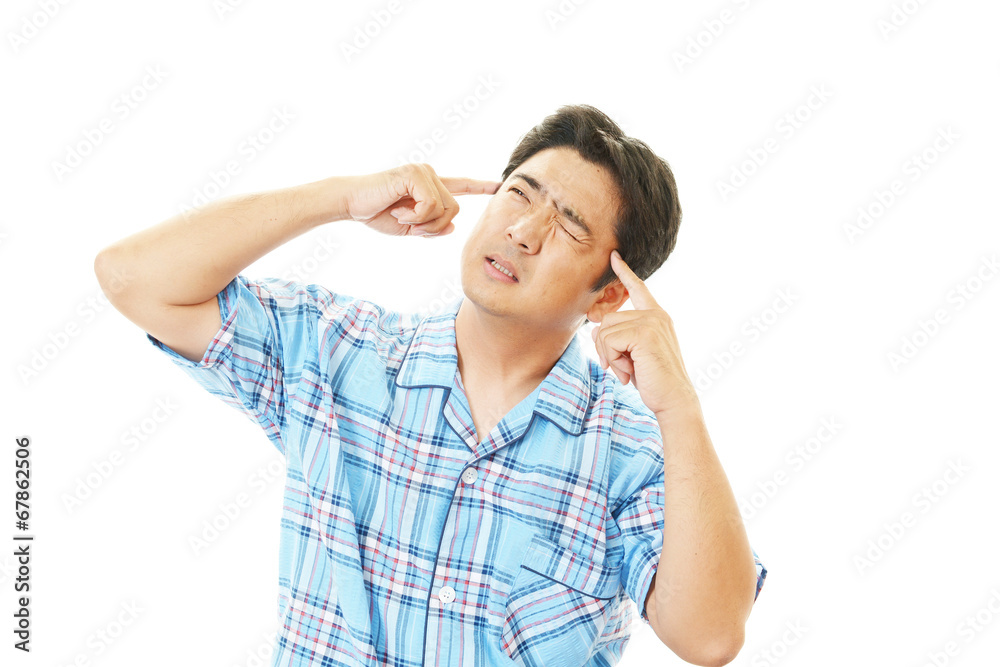 体調不良の男性