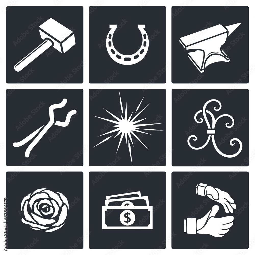 Obraz premium Forge Icon set