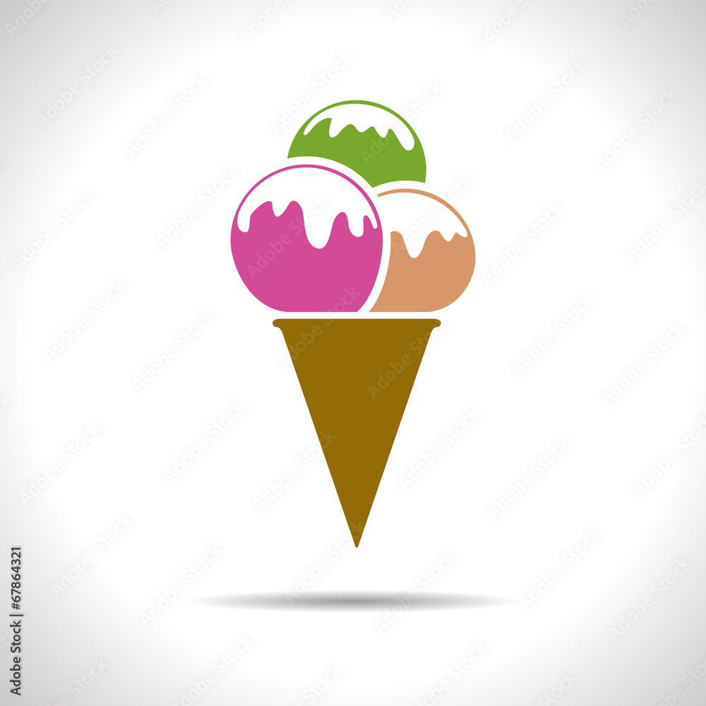 Vector ice-cream icon. Eps10