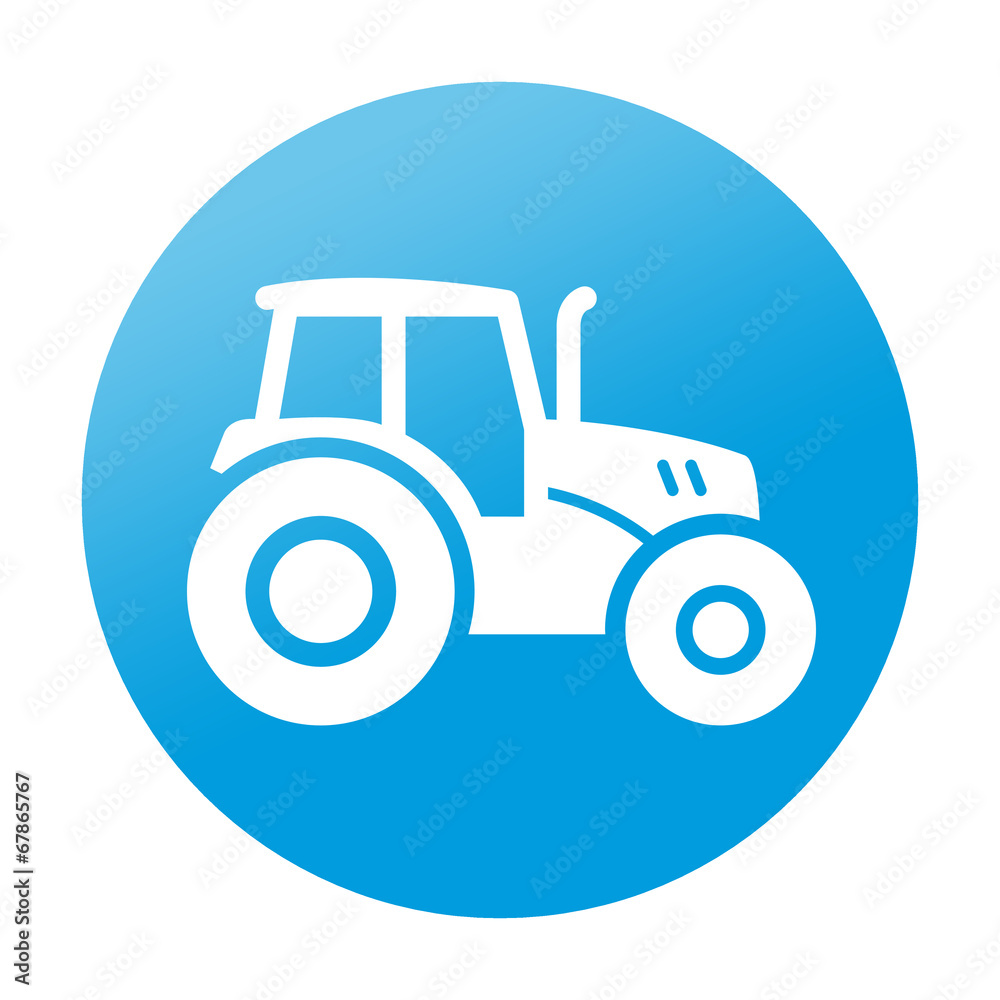 Etiqueta redonda tractor