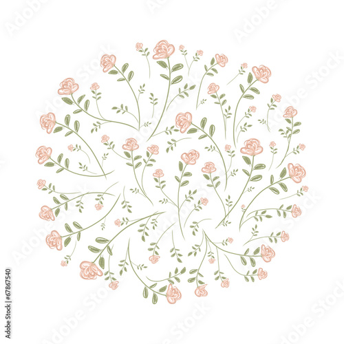 Spring floral frame for your design
