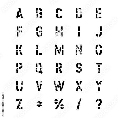 stencil graffiti spray font
