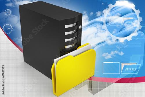 Server with file folder