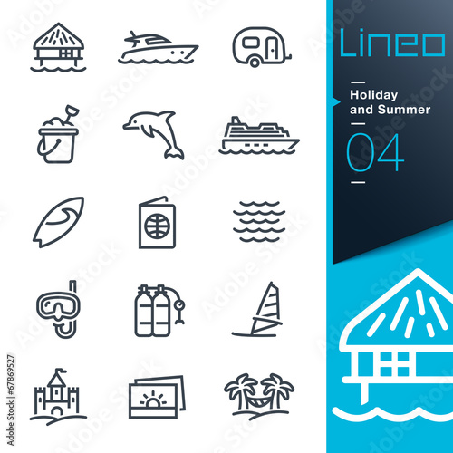 Lineo - Holiday and Summer outline icons