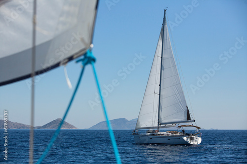 Boat in sailing regatta. Luxury yachts. © De Visu