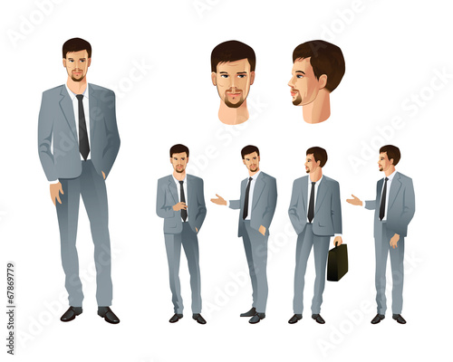 Man in different poses