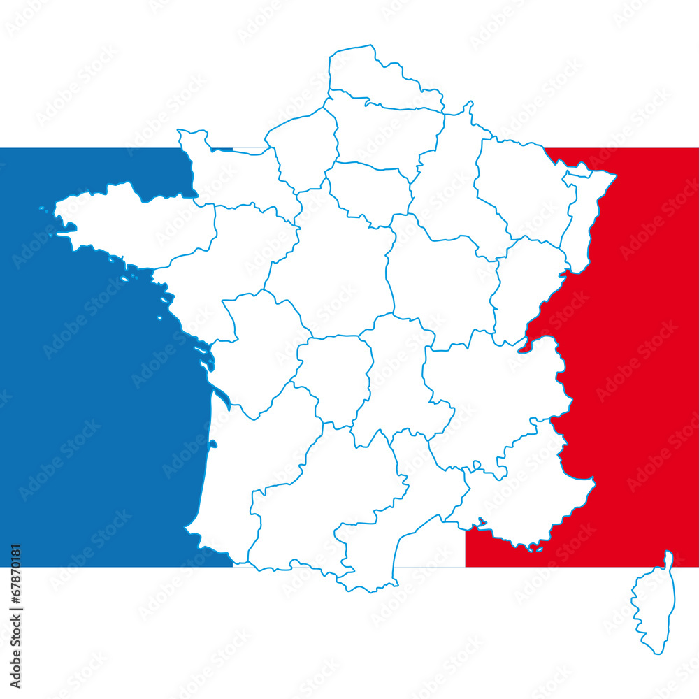 Fototapeta premium mappa francia
