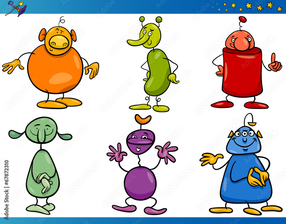 Cartoon Fantasy Characters Set Stock Vector Adobe Stock Cartoon Fantasy Characters Set Stock Vector Adobe Stock