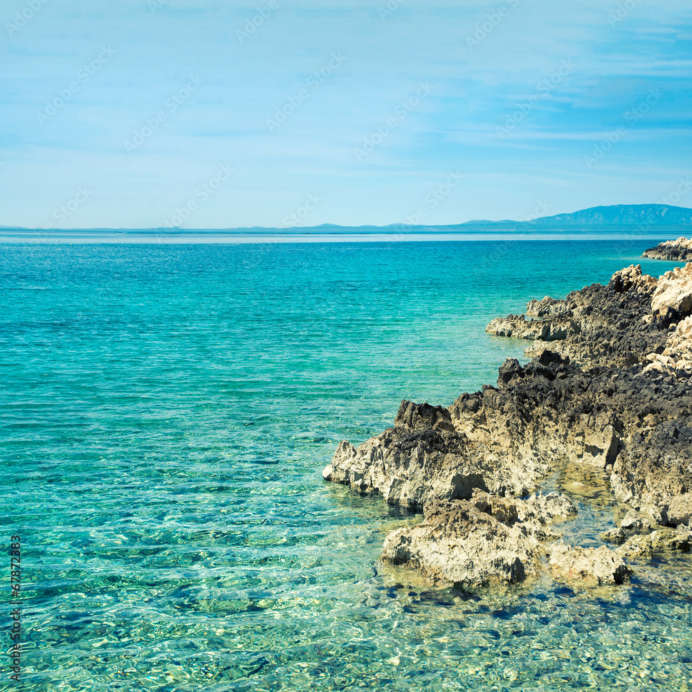 Naklejka premium Stony coast