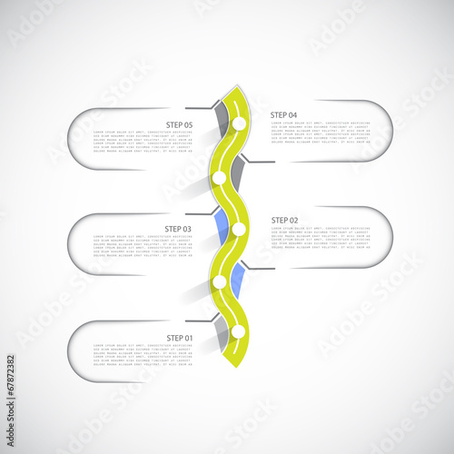 Minimal style infographic template, vector illustration