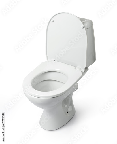Open toilet bowl isolated. File contains a path to isolation.