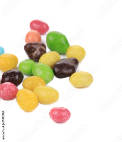 Heap of sweet colorful glaze candies.