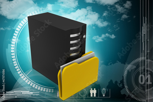 Server with file folder