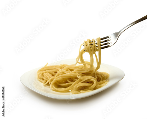 image of a plate of pasta on a white background
