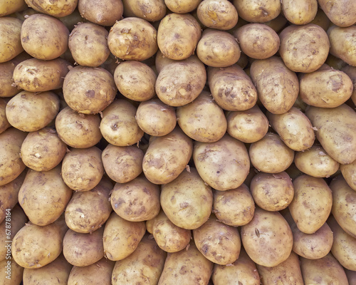 raw potatoes for sale closeup