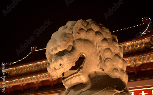 Tienanmen Gate by night, Beijing, China