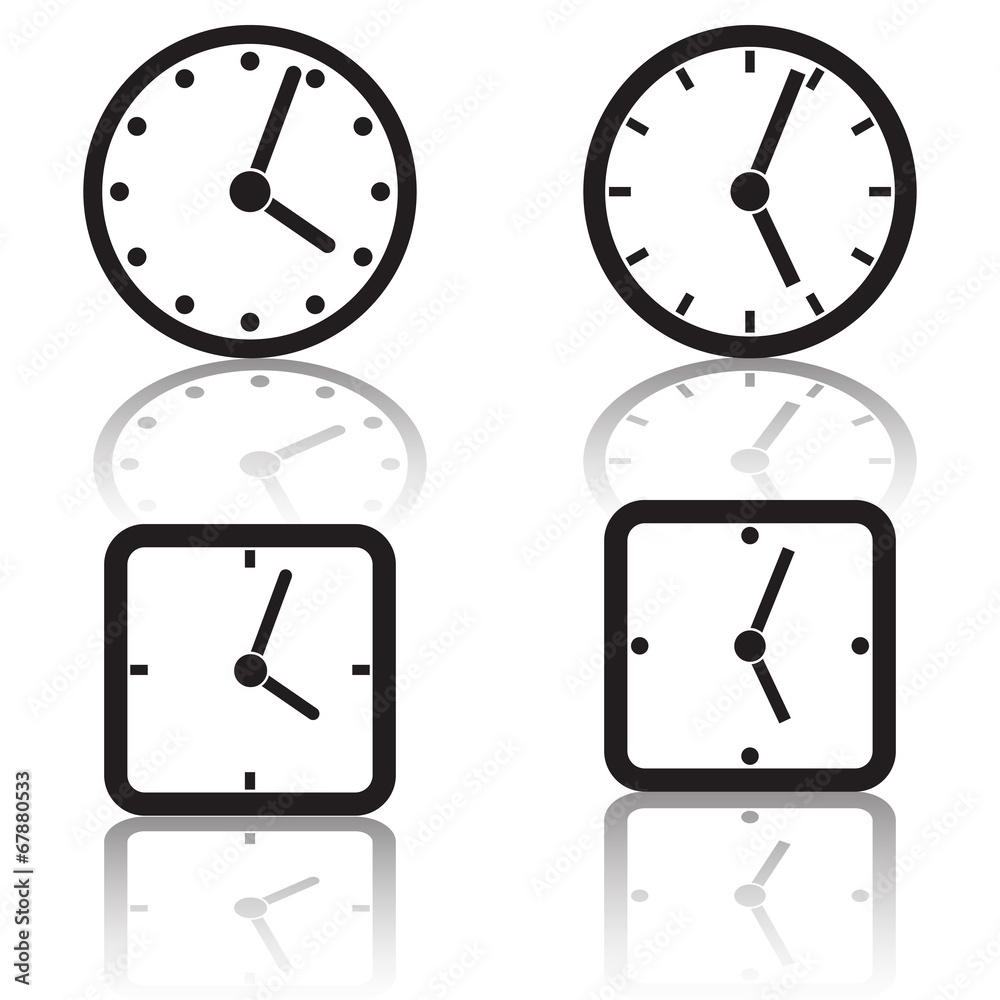 Clock vector icons Clock vector icons