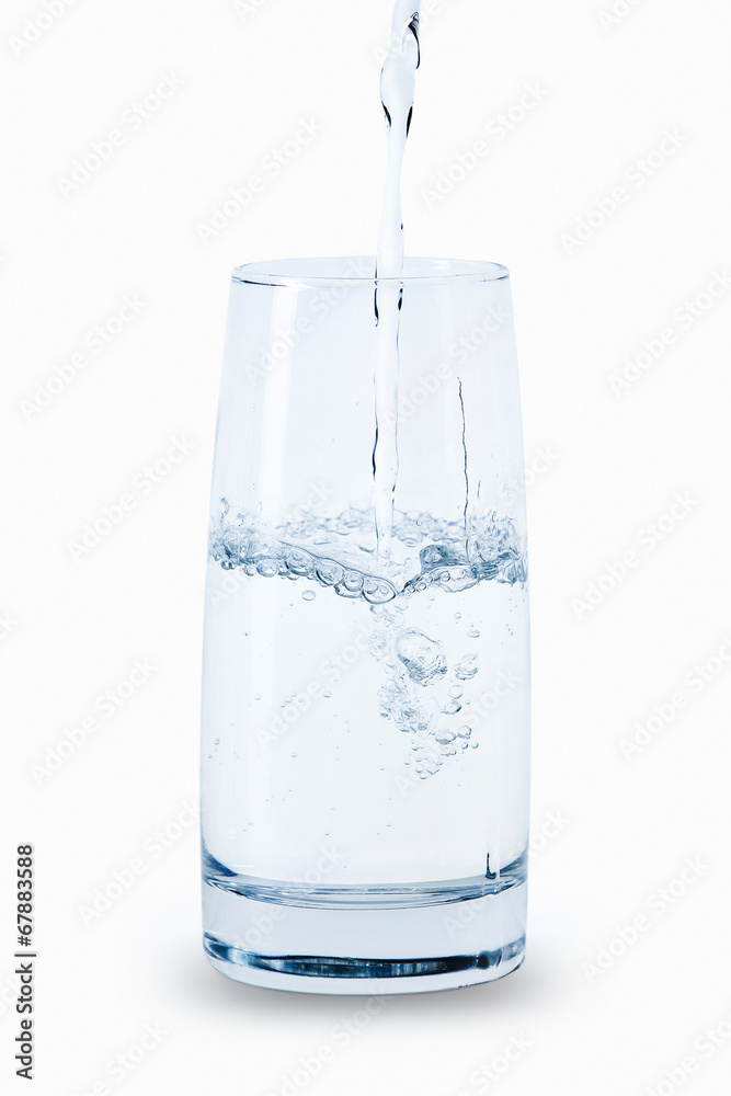 water glass isolated with reflection water glass isolated with reflection