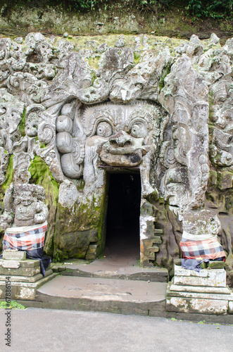 Cave mouth at Goa Gajah temple in Bali