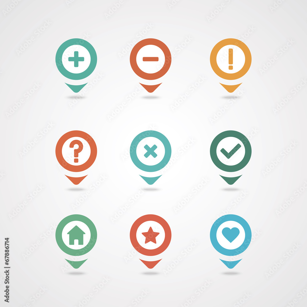 Mapping pins icon Mapping pins icon