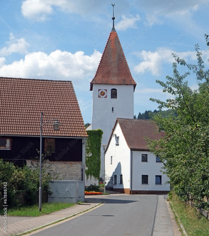 Fototapeta premium St. Martin Kirche in Mühlhausen Mittelfranken
