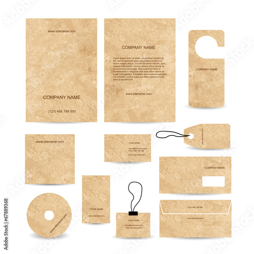 Set of abstract business cards template empty