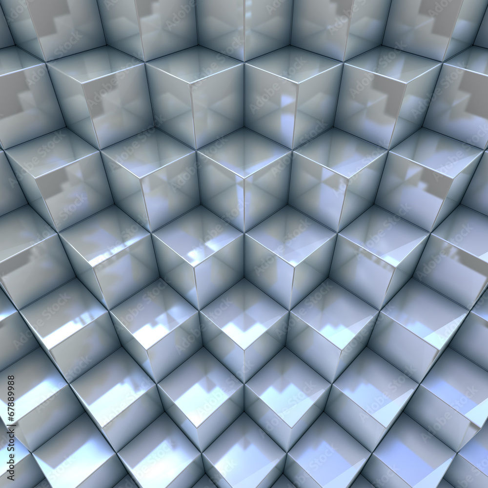 Modern background 3D blueish organized cubes Modern background 3D blueish organized cubes