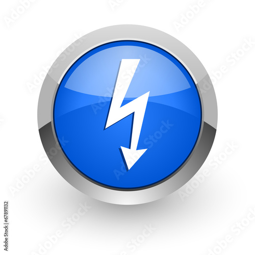 Free Download bolt blue glossy web icon - GFXLoad