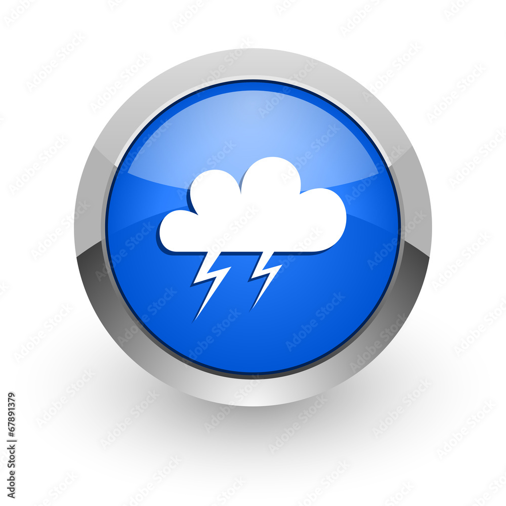 storm blue glossy web icon storm blue glossy web icon