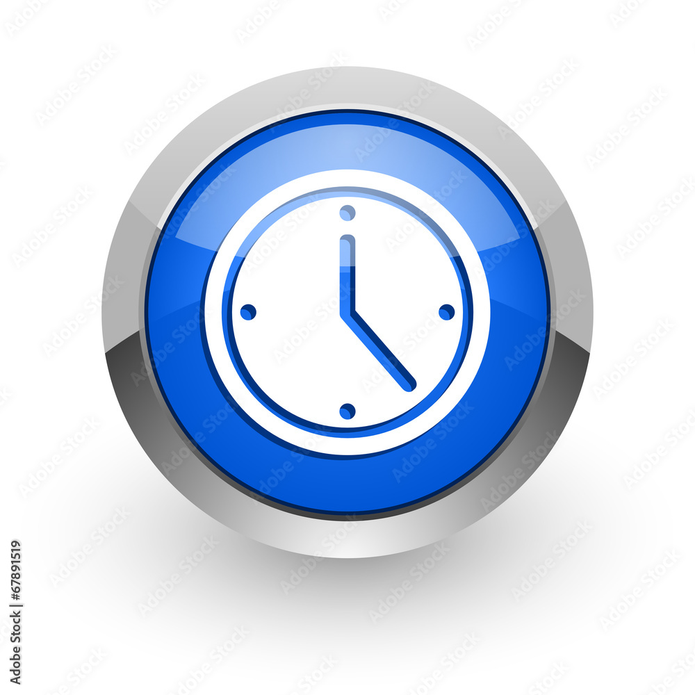 time blue glossy web icon time blue glossy web icon