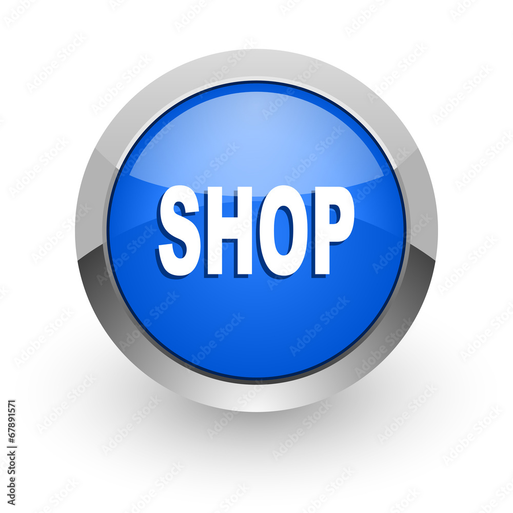 shop blue glossy web icon shop blue glossy web icon