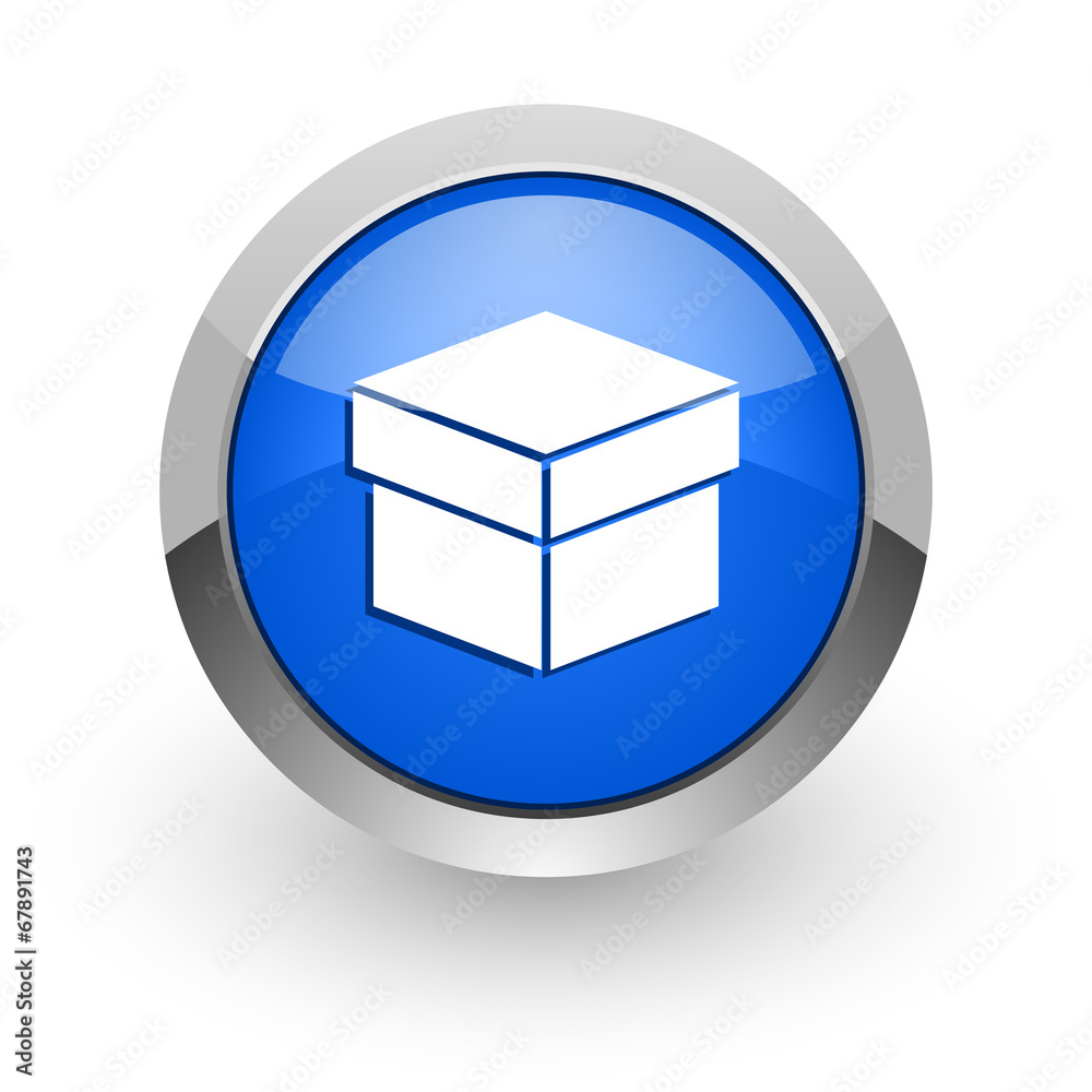 box blue glossy web icon box blue glossy web icon