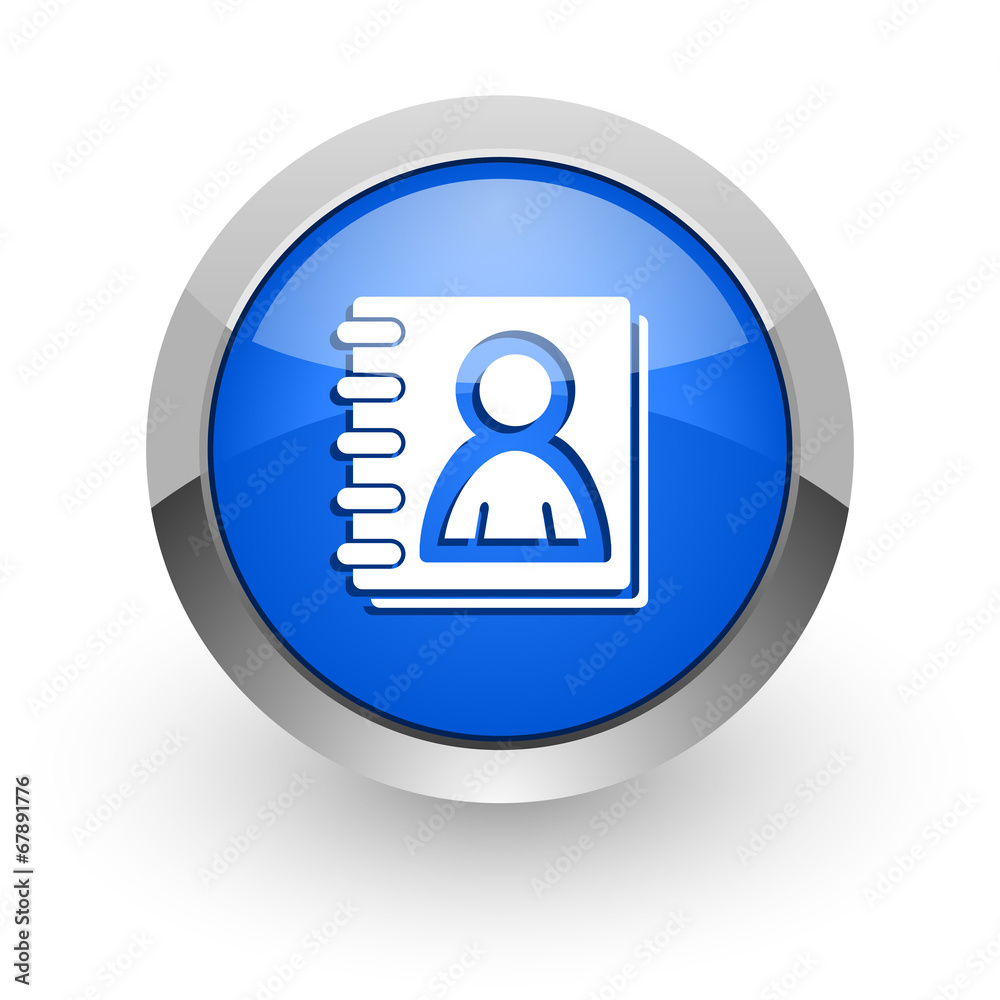 address book blue glossy web icon address book blue glossy web icon