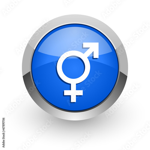 sex blue glossy web icon