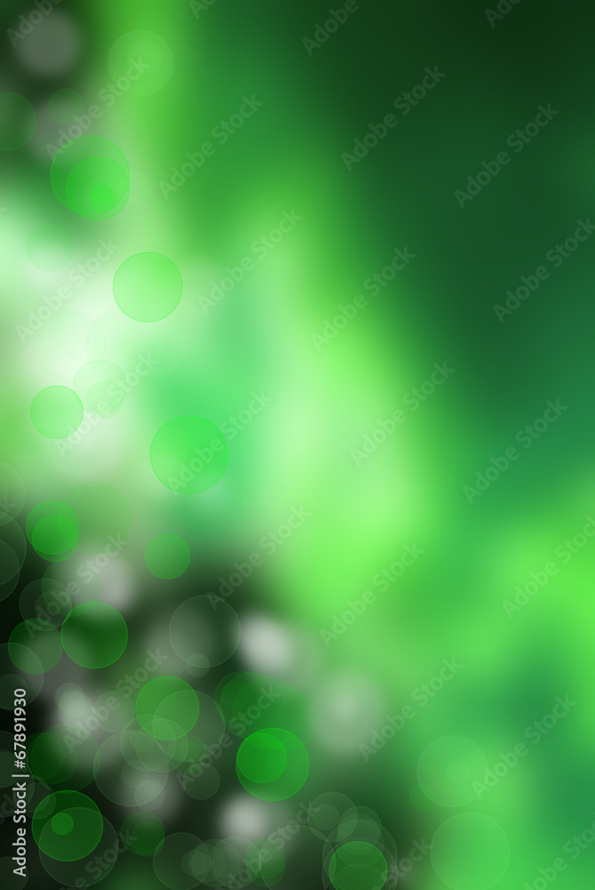 Abstract smooth green bokeh background