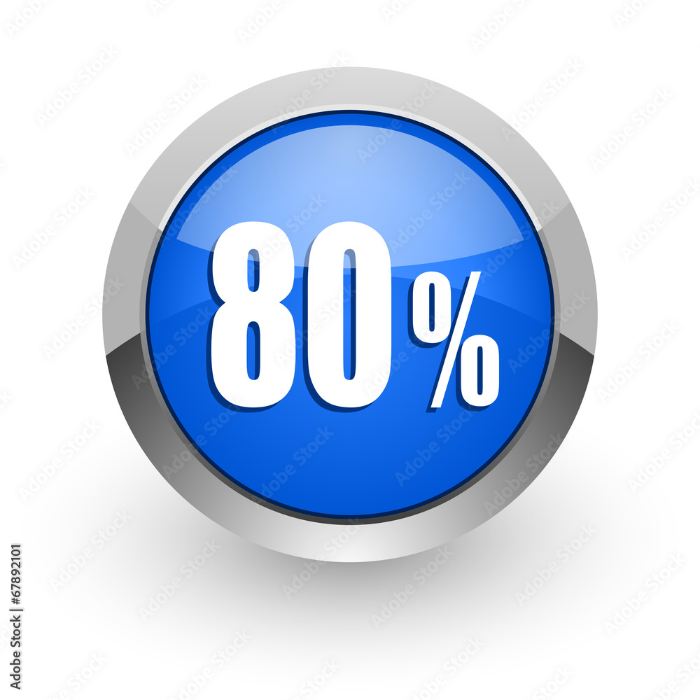 80 percent blue glossy web icon 80 percent blue glossy web icon