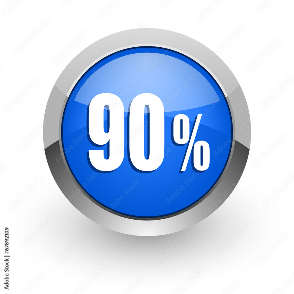 90 percent blue glossy web icon 90 percent blue glossy web icon