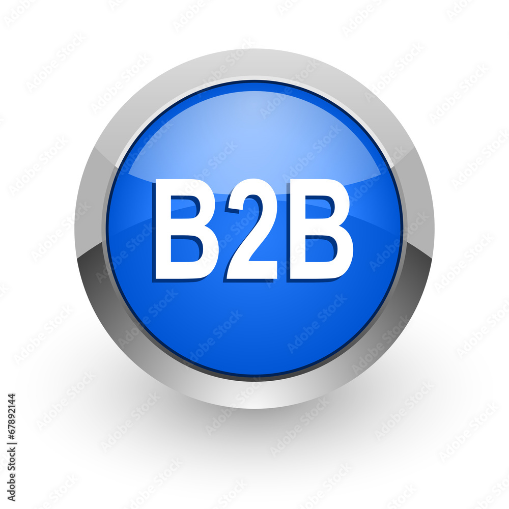 b2b blue glossy web icon b2b blue glossy web icon