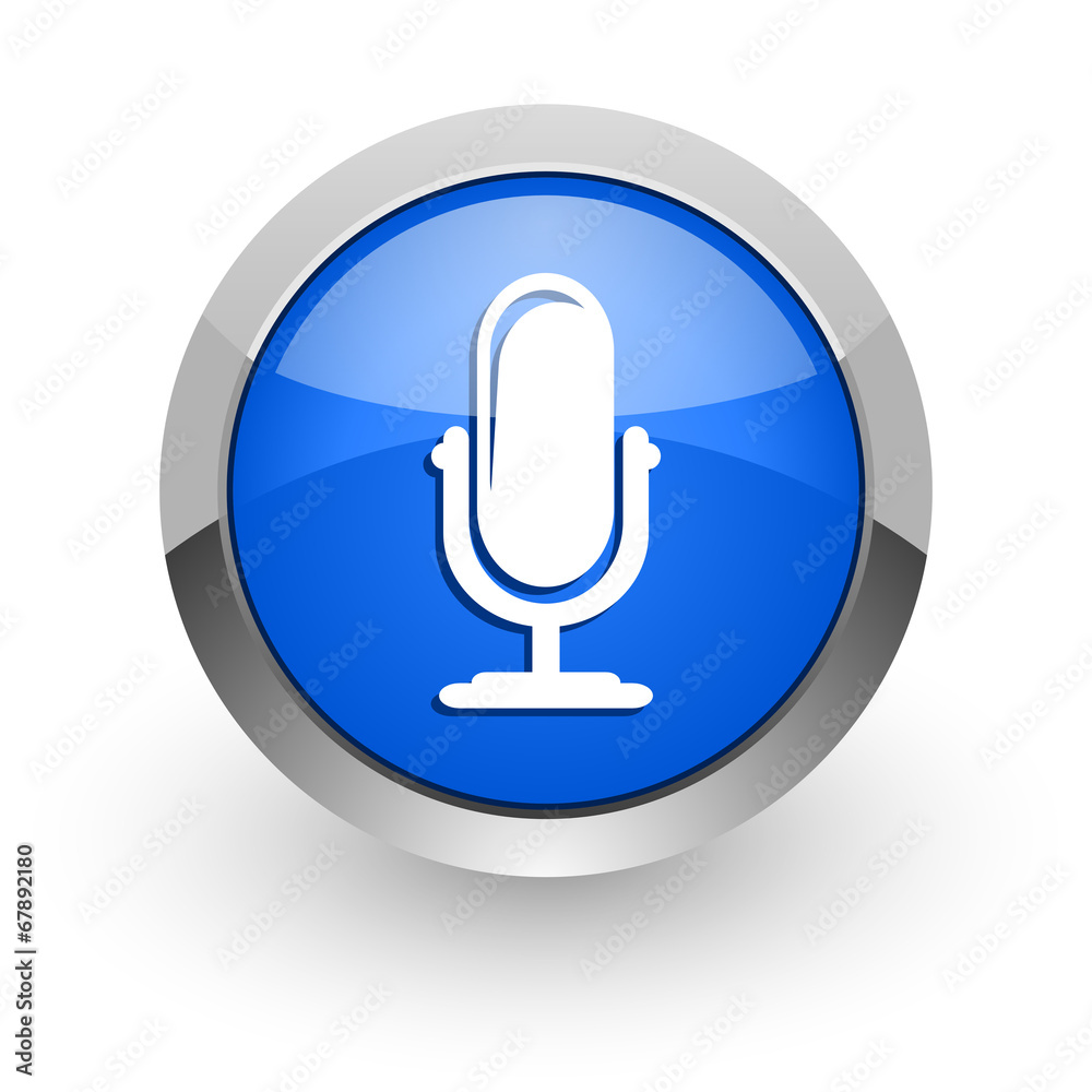 microphone blue glossy web icon microphone blue glossy web icon