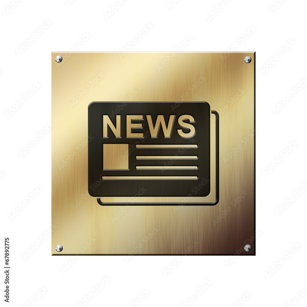 Icone plaque en or news