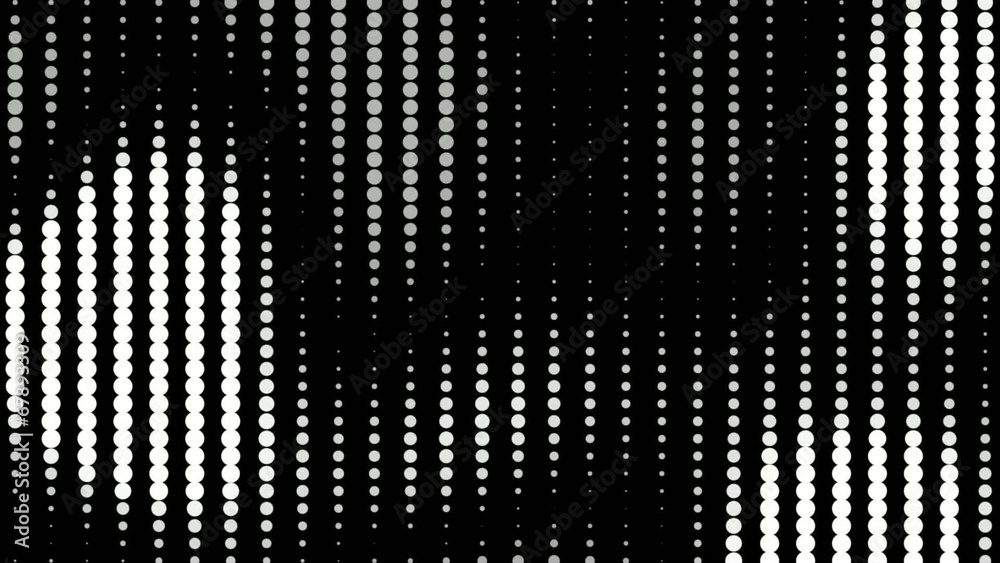 Black and white striped dots tapering Black and white striped dots tapering
