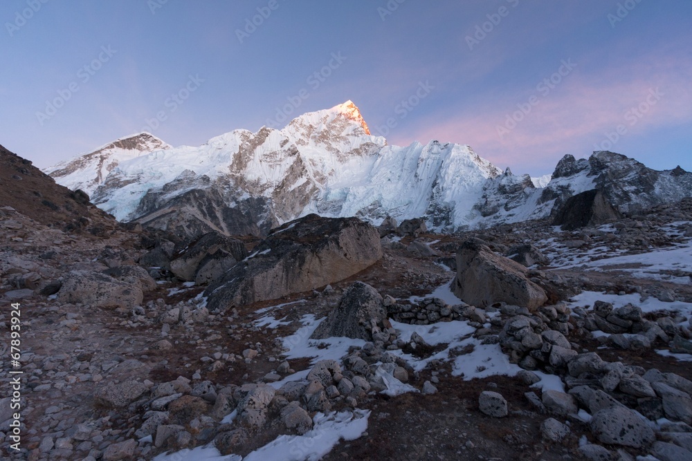 Nuptse and Khumbu Glacier from Gorak Shep