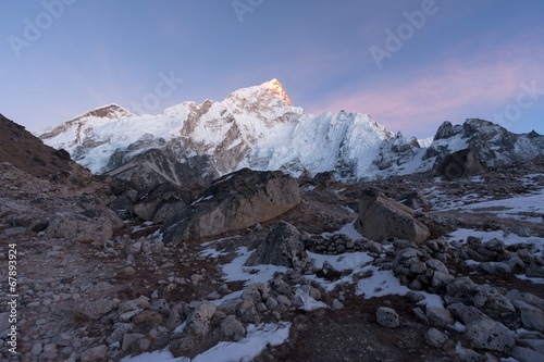 Nuptse and Khumbu Glacier from Gorak Shep