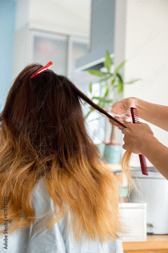 Naklejka premium ヘアーカット