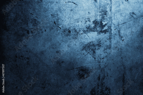 Dark grunge blue rough concrete stone wall background