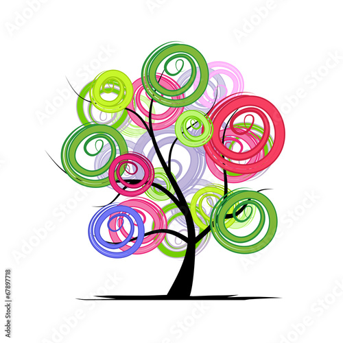 Abstract colorful tree for your design