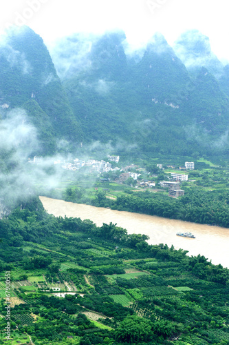 Vászonkép landscape in yangshuo,guilin,china